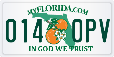 FL license plate 0140PV