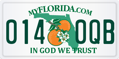 FL license plate 0140QB
