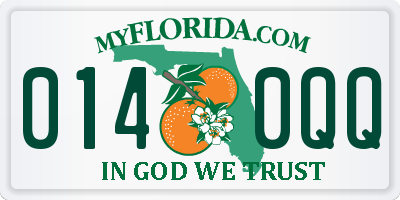 FL license plate 0140QQ