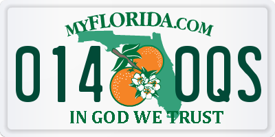 FL license plate 0140QS
