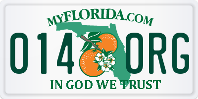 FL license plate 0140RG