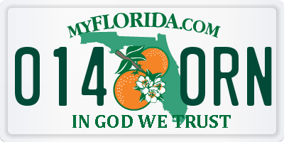 FL license plate 0140RN