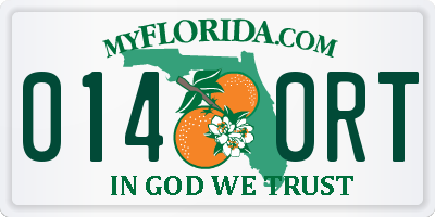 FL license plate 0140RT