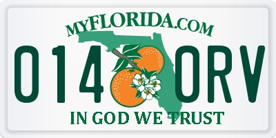 FL license plate 0140RV