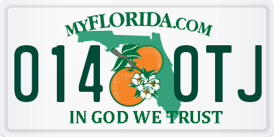 FL license plate 0140TJ