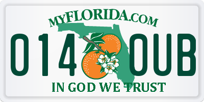 FL license plate 0140UB