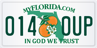 FL license plate 0140UP