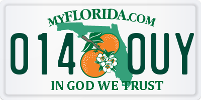 FL license plate 0140UY