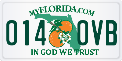 FL license plate 0140VB
