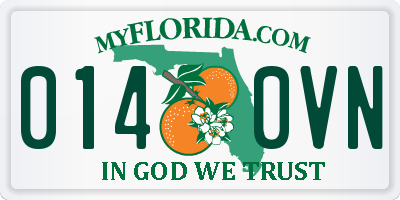 FL license plate 0140VN