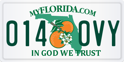 FL license plate 0140VY