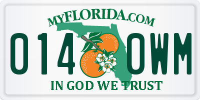 FL license plate 0140WM