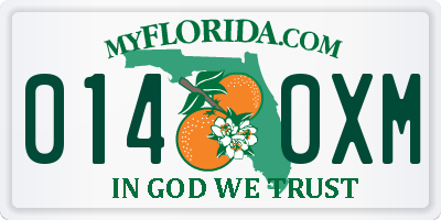 FL license plate 0140XM