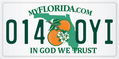 FL license plate 0140YI
