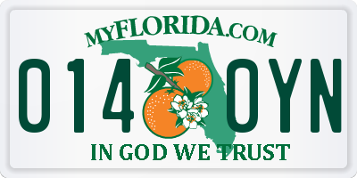 FL license plate 0140YN