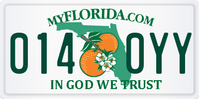 FL license plate 0140YY