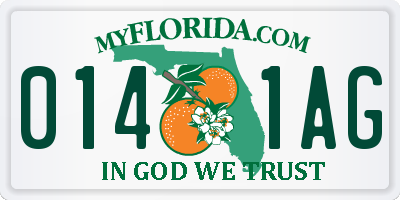 FL license plate 0141AG