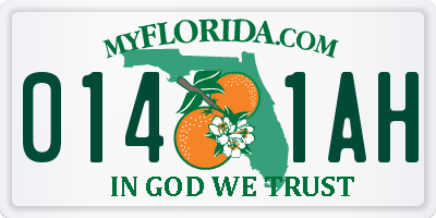 FL license plate 0141AH
