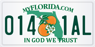 FL license plate 0141AL