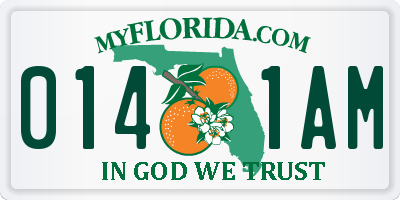 FL license plate 0141AM