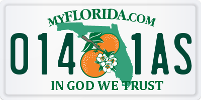 FL license plate 0141AS