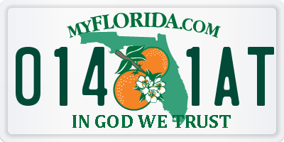 FL license plate 0141AT