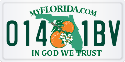 FL license plate 0141BV