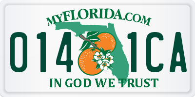 FL license plate 0141CA