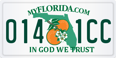FL license plate 0141CC
