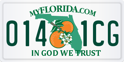FL license plate 0141CG