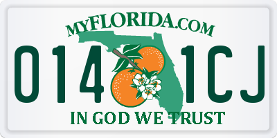 FL license plate 0141CJ
