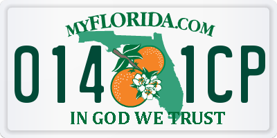FL license plate 0141CP