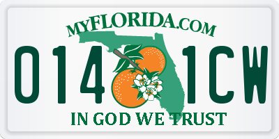 FL license plate 0141CW