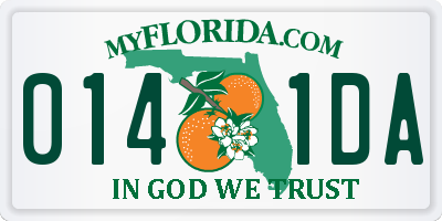 FL license plate 0141DA
