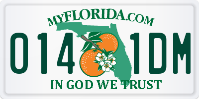 FL license plate 0141DM
