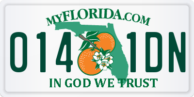 FL license plate 0141DN
