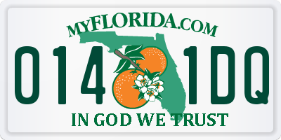 FL license plate 0141DQ