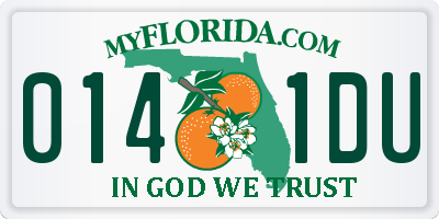 FL license plate 0141DU