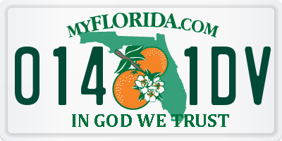 FL license plate 0141DV