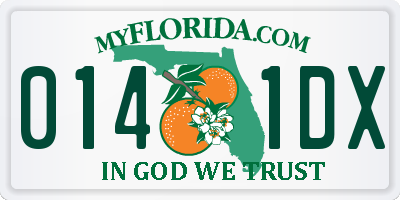 FL license plate 0141DX