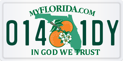 FL license plate 0141DY