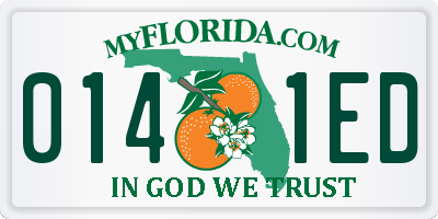 FL license plate 0141ED