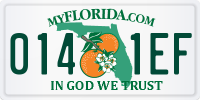 FL license plate 0141EF