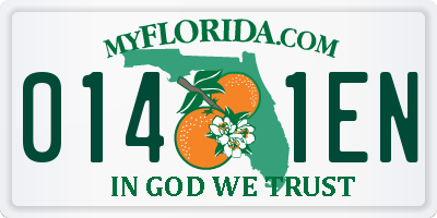 FL license plate 0141EN