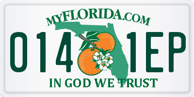 FL license plate 0141EP
