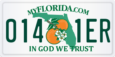 FL license plate 0141ER