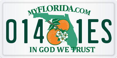 FL license plate 0141ES