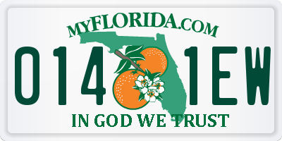 FL license plate 0141EW