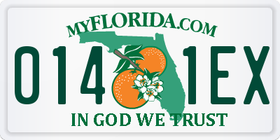 FL license plate 0141EX