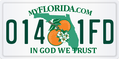 FL license plate 0141FD